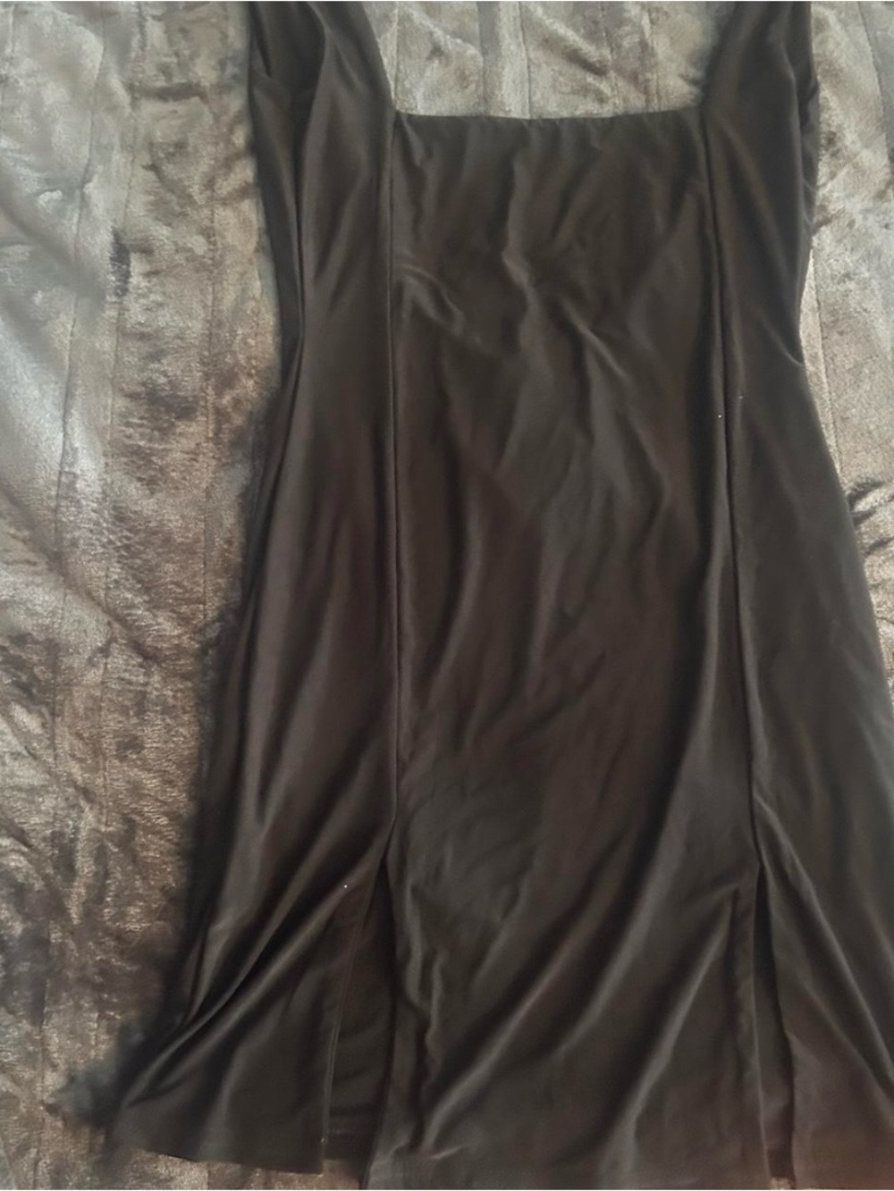 Classic Black Square-Neck Women’s Dress